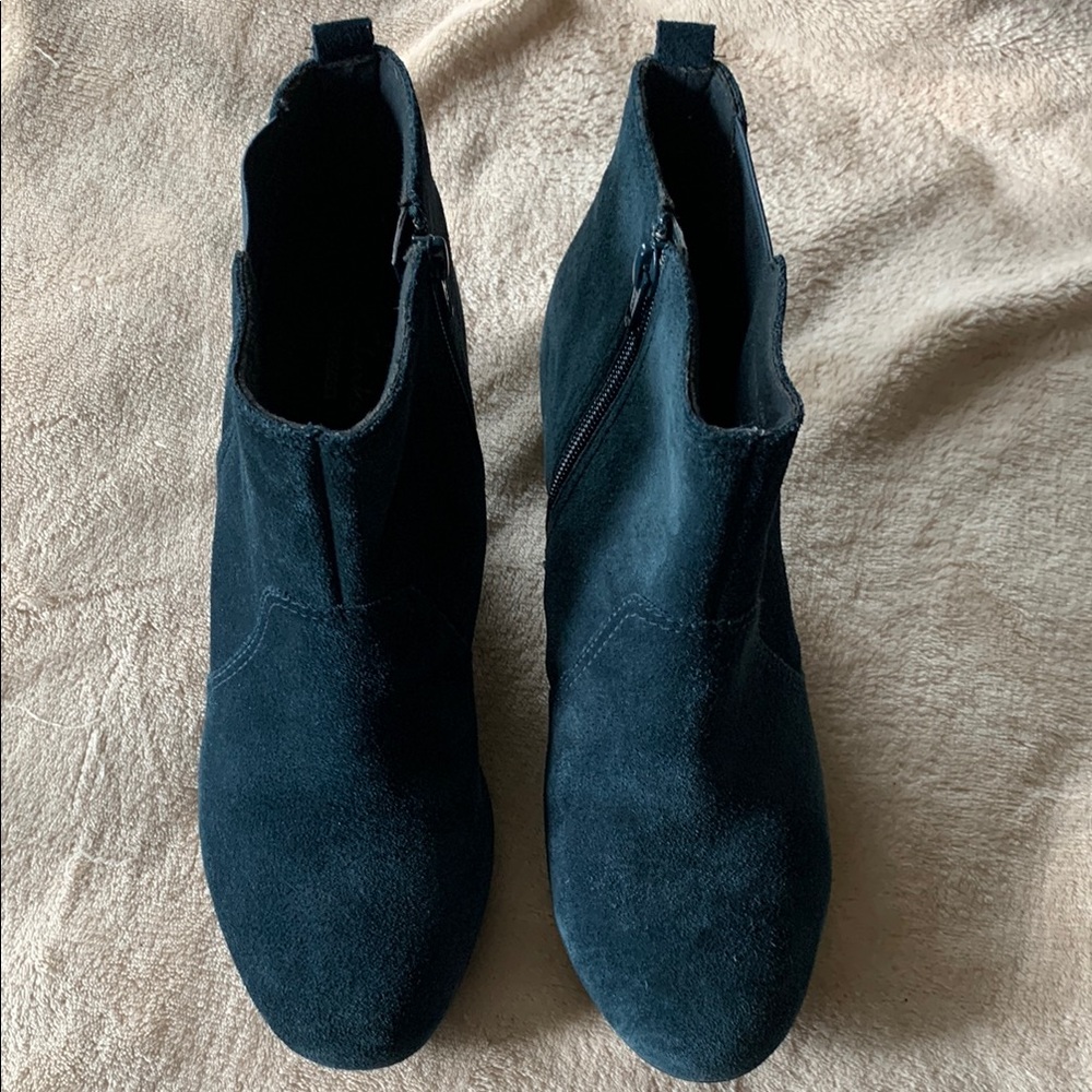 Clarks Turquoise Ankle Boots with Elastic Panels